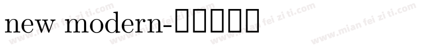 new modern字体转换
